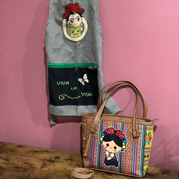 Mexican hand bag and apron - Picture 1 of 11